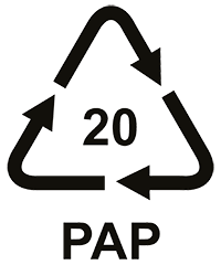 Recycling-Code 20, Wellpappe (PAP)
